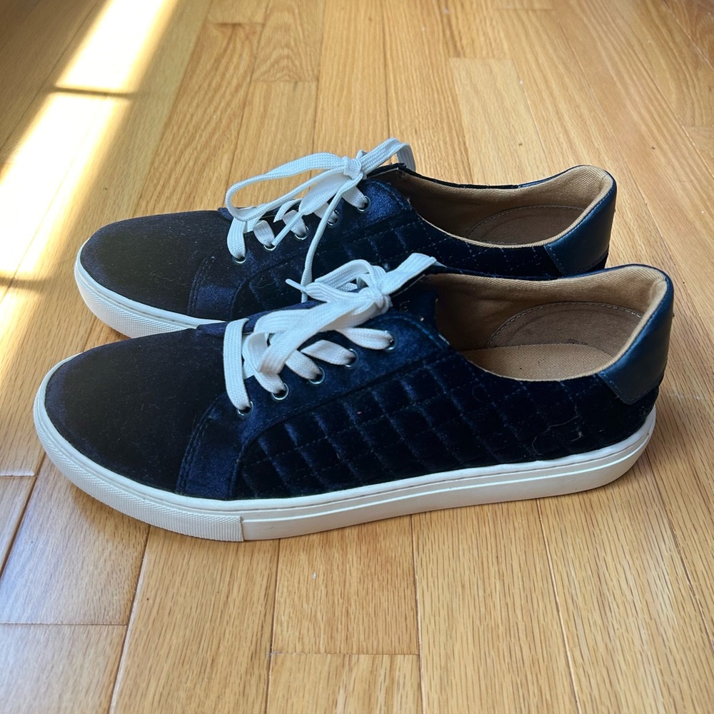 Kate Spade Fleet Velvet Navy Sneakers - Picture 4 of 7